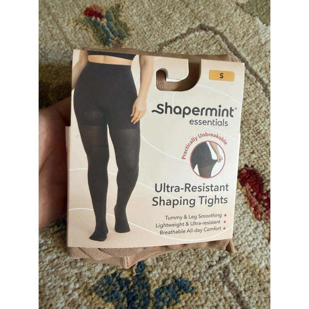 Shapermint Essentials Ultra-Resistant Shaping Tights Tan Size Small